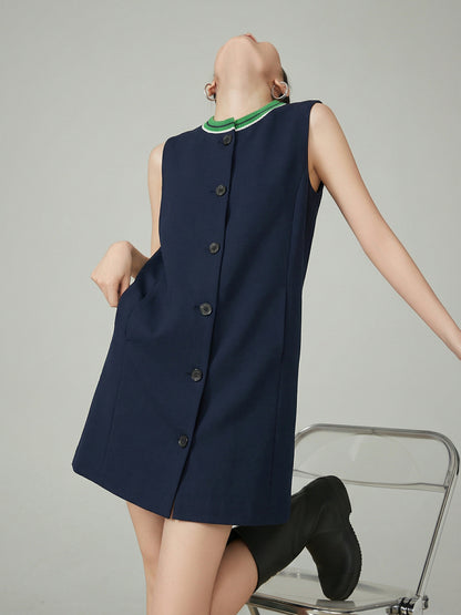 Sleeveless Gilet Dress FER0193