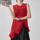 Corsage Lace Knit Vest FER0220