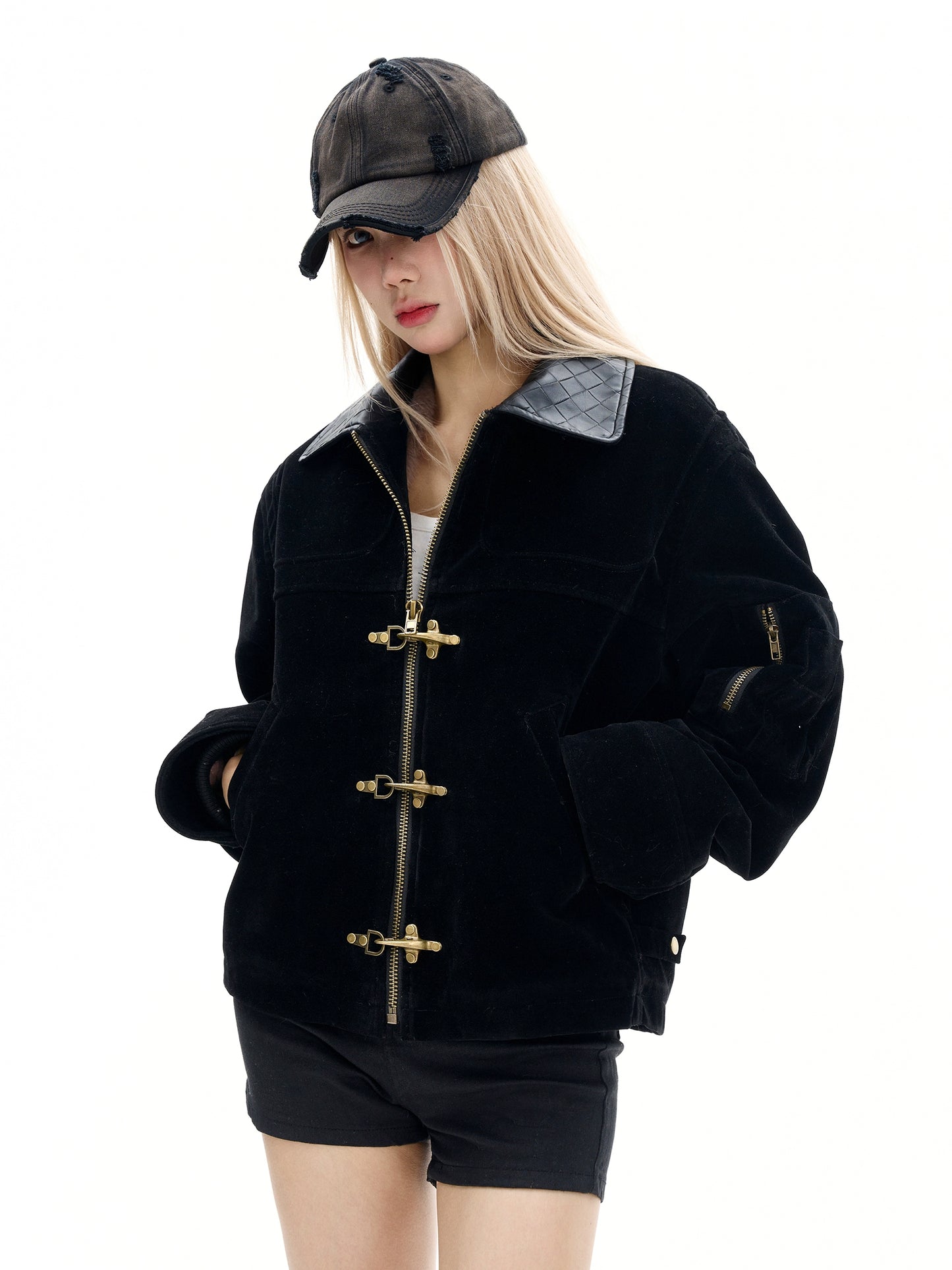 Vintage Buckle Leather Jacket MAD0016