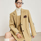 Light Camel Big Blazer / Sleeveless Dress SUY0026