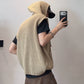 Double Zip Rib Knit Vest DAZ0008