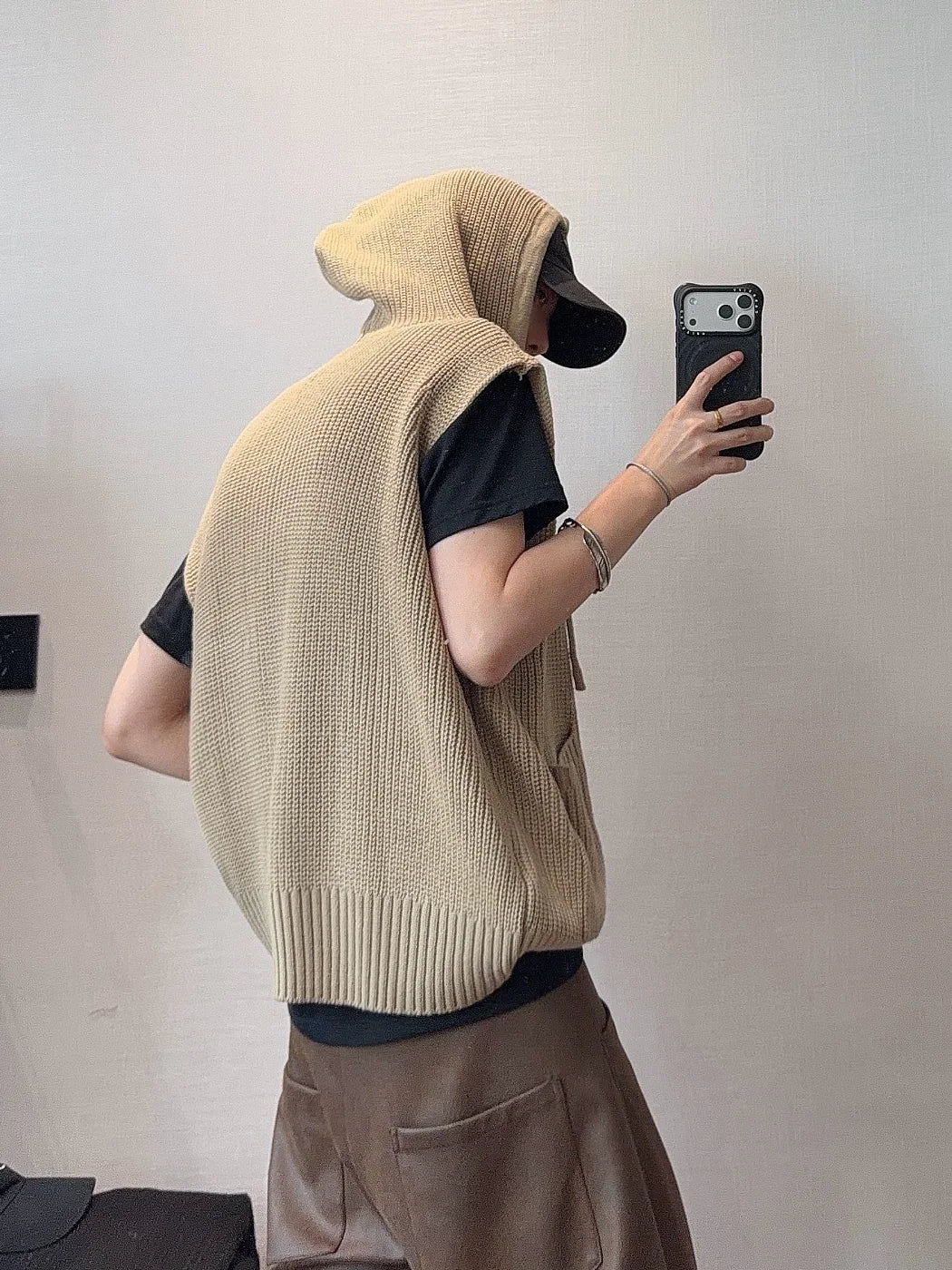 Double Zip Rib Knit Vest DAZ0008