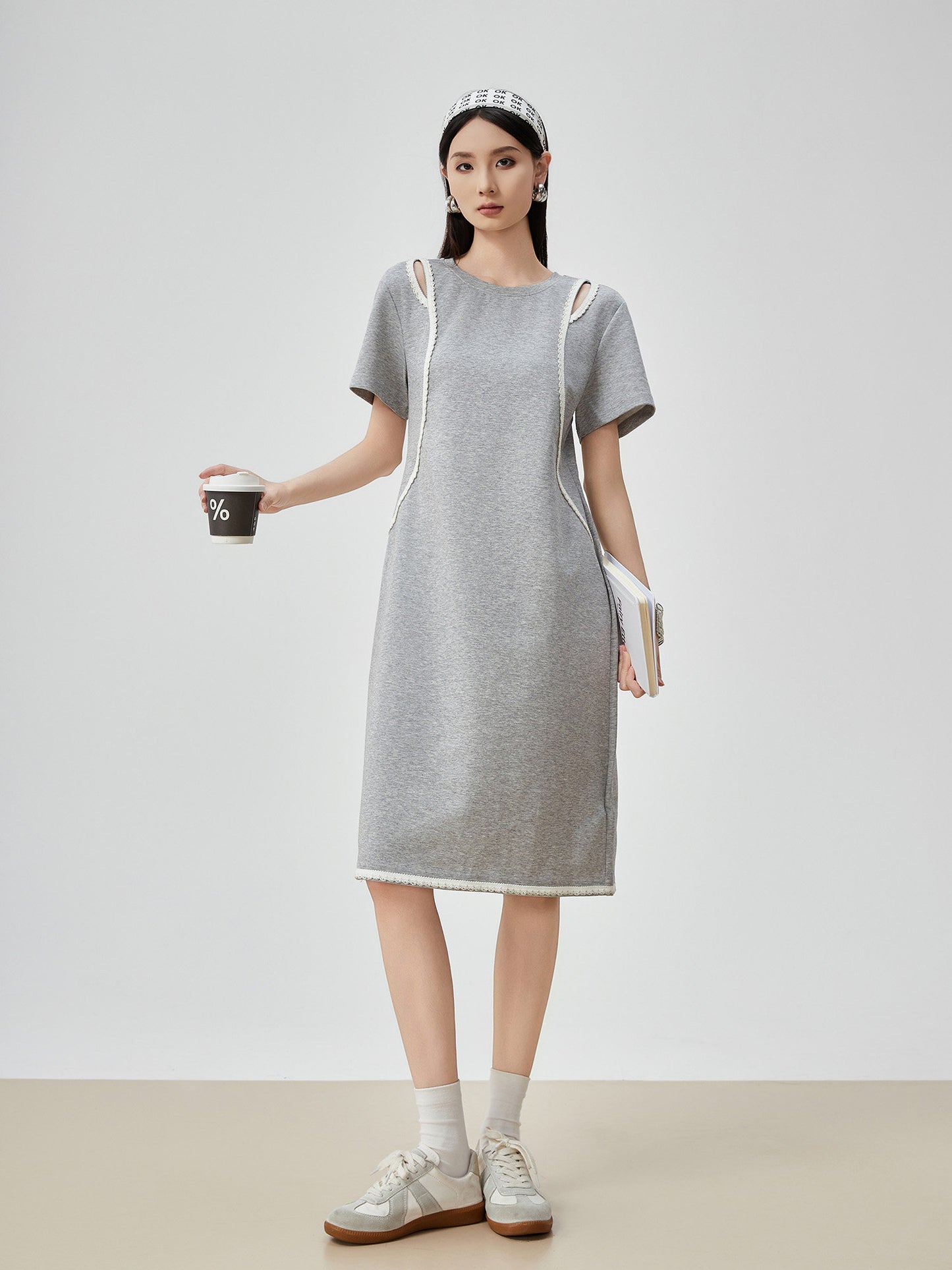 Cut-Out Piping Dress FER0133
