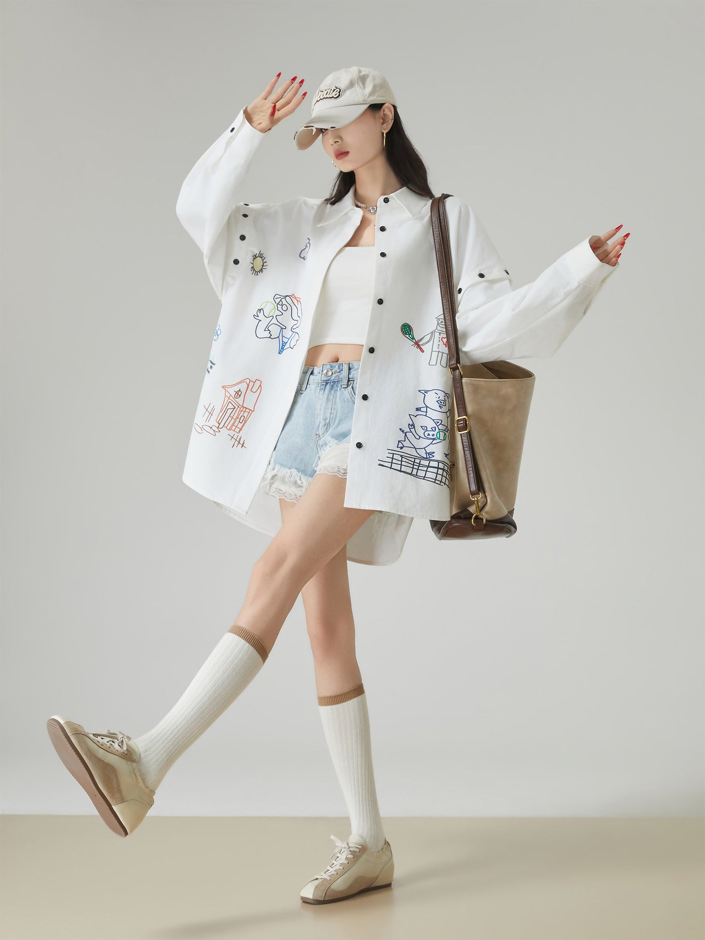 Graffiti-Style Long Sleeve Shirt FER0085