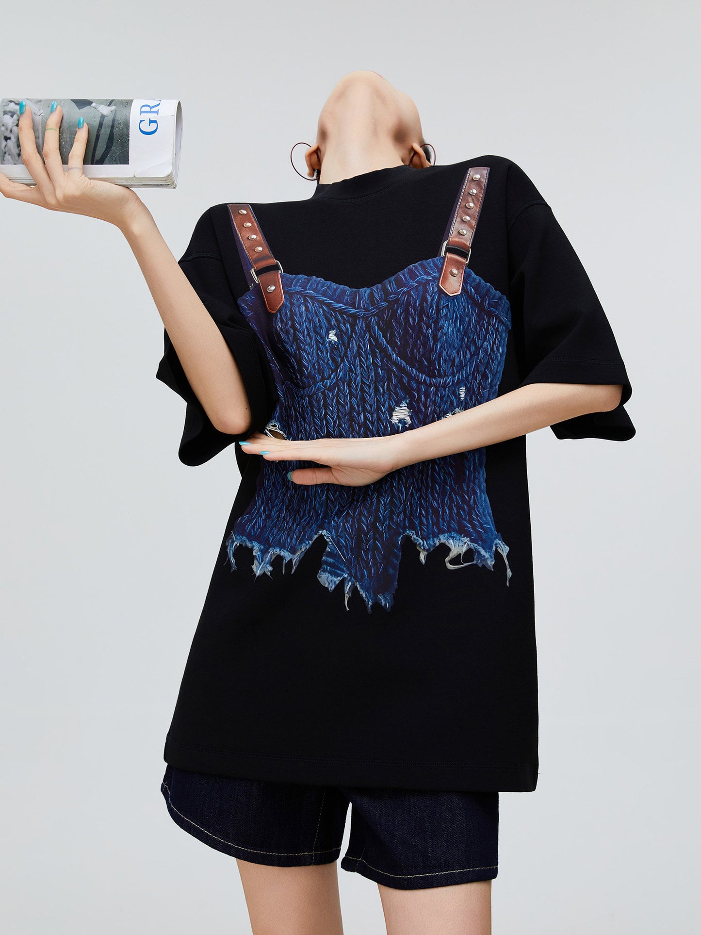Fake Layered Short-Sleeve T-Shirt FER0169