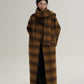 Plaid Long Wool Coat SRS0390