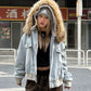 Fur Hood Denim Blouson CYE0072