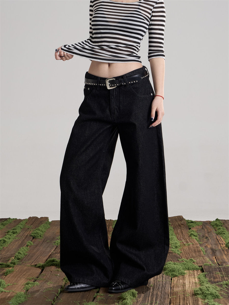 Back Logo Wide Denim Pants ONP0004