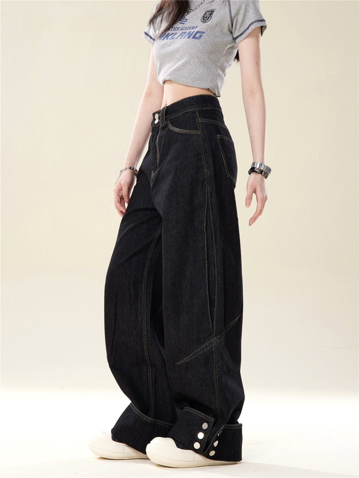 Loose Straight High-Waist Jeans ONP0005