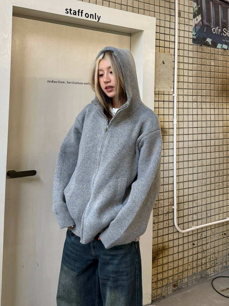 Double Zip Knit Hoodie CYE0027