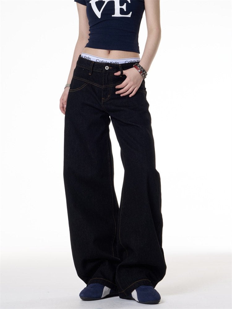 Wide Curved Denim Pants ONP0014