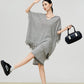 Poncho-Style Summer Knit Top / Half Pants FER0310