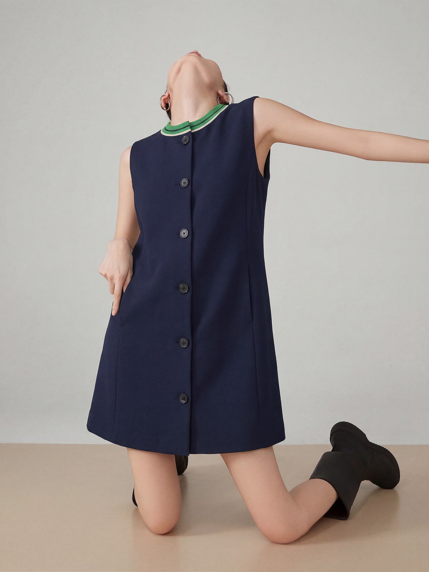 Sleeveless Gilet Dress FER0193