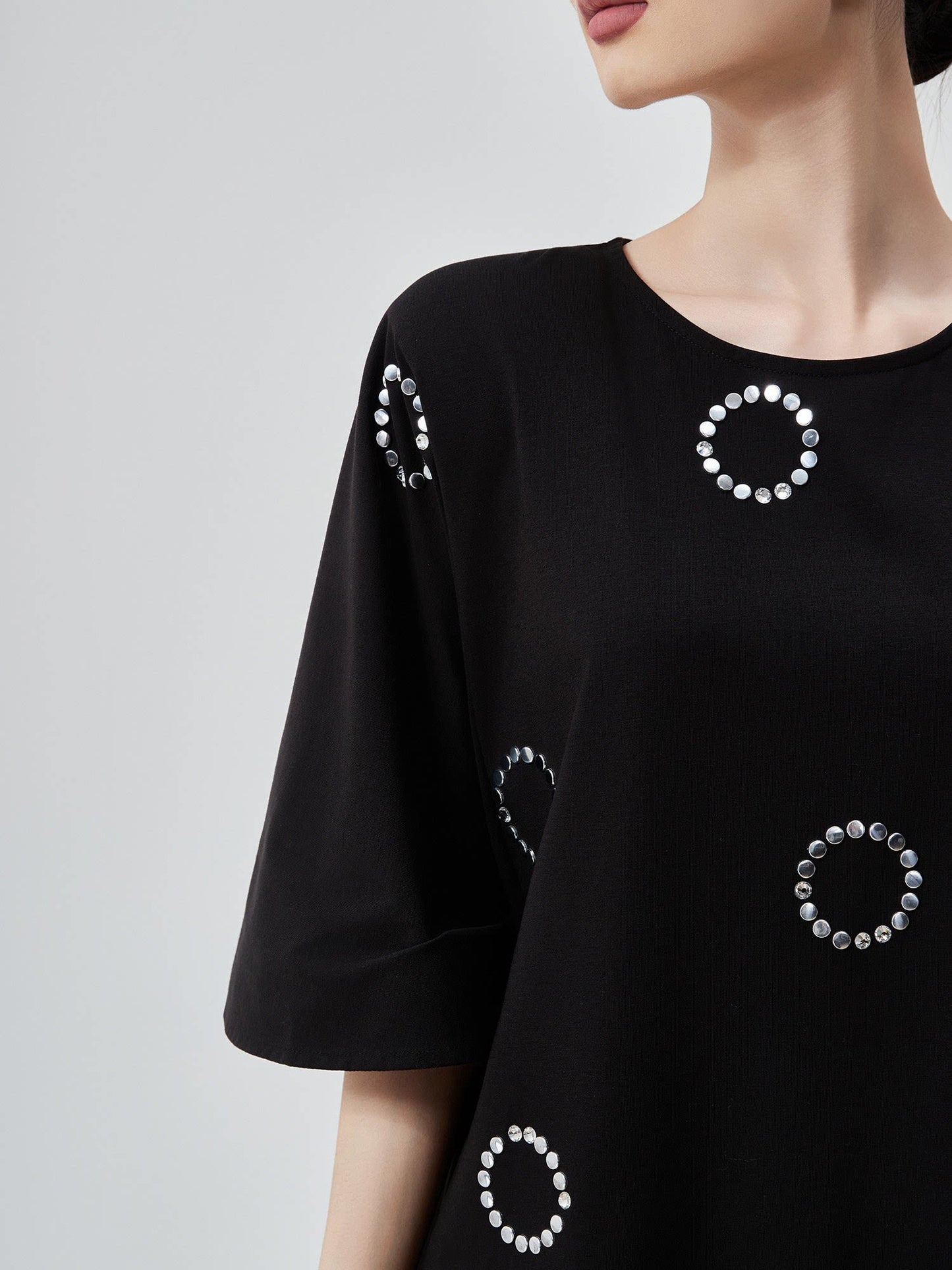 Asymmetry Round-Neck T-Shirt Dress FER0131
