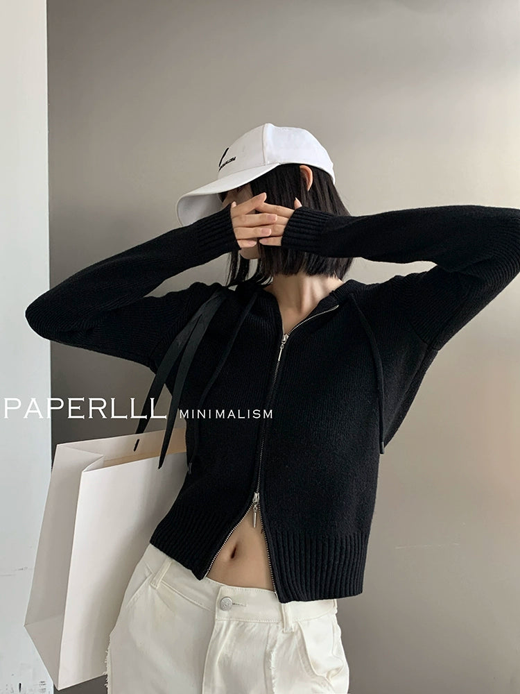 Double Zip Knit Tops PPR0006