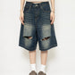 Damaged Wide Denim Pants ZRS0041