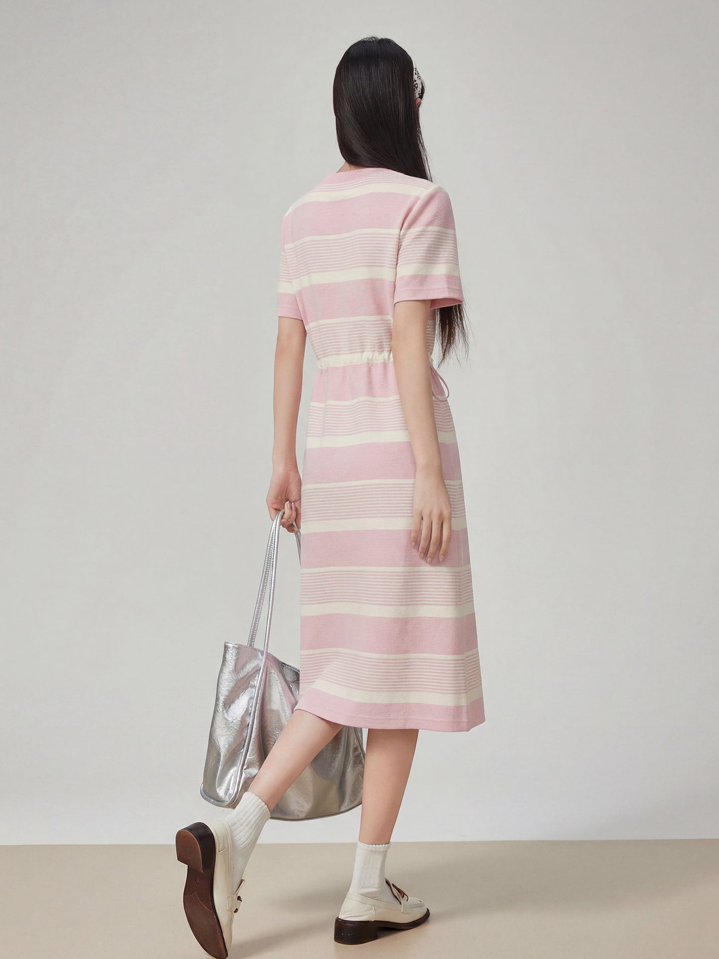 Thick Border Long Dress FER0135