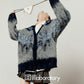 Retro Casual Knit Cardigan / Long Sleeve Shirt / Pleated Skirt LLA0533