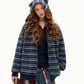 Striped Cat Ear Hoodie / Layered-Style Design Shirt ASG0076
