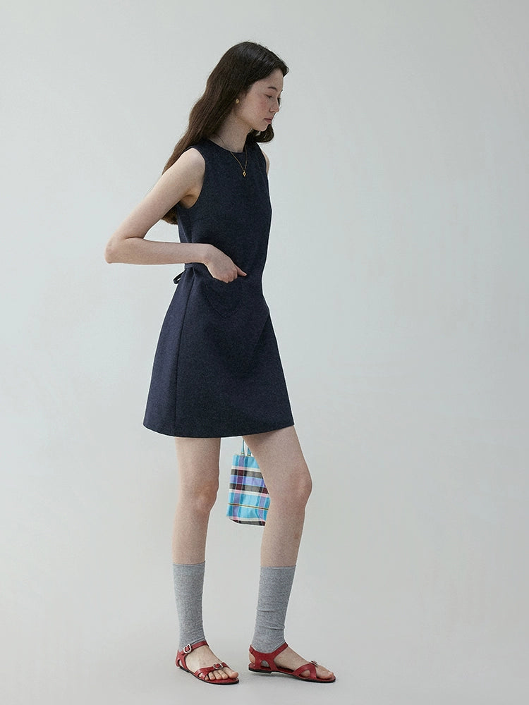 Heart Pocket Sleeveless Dress VOE0002