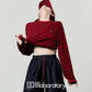 Border Long Sleeve T-Shirt / Relaxed Denim Pants LLA0517