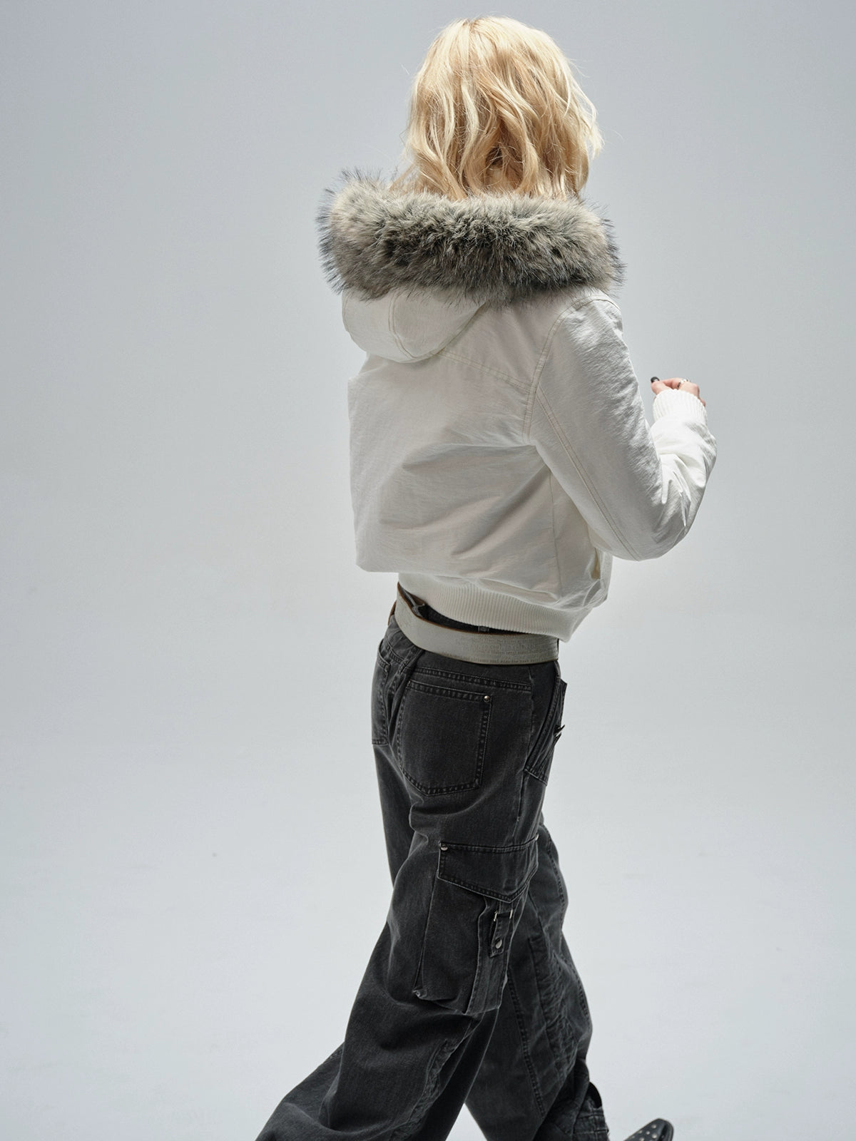 Fur Collar Double Placket Jacket WAT0007