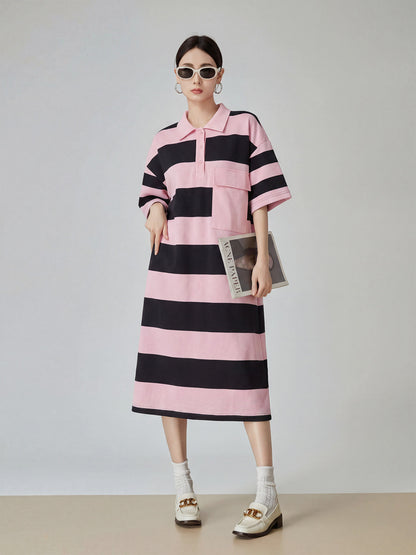 Border Polo Long Dress FER0213
