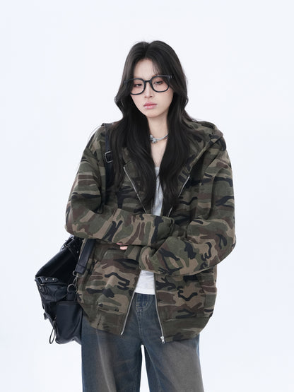 Camouflage Zip-Up Hoodie WLS0008