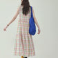 Colorful Check Cotton Sleeveless Dress AMU0019