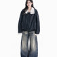 Stand Collar Faux Leather Jacket WLS0015