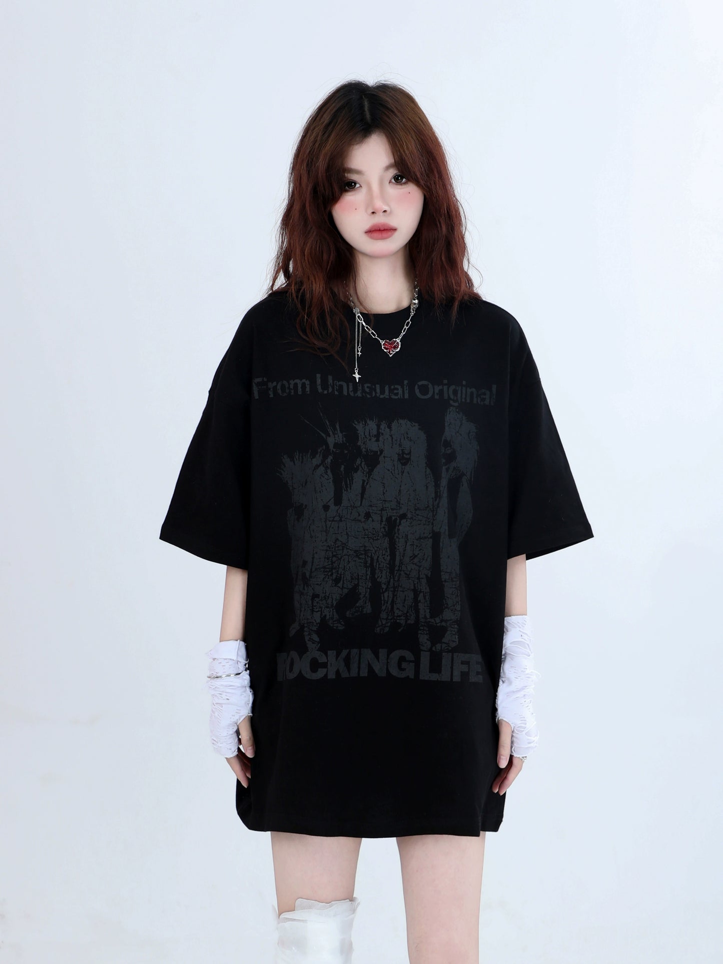 Dark Cotton Loose T-Shirt ZCK0005