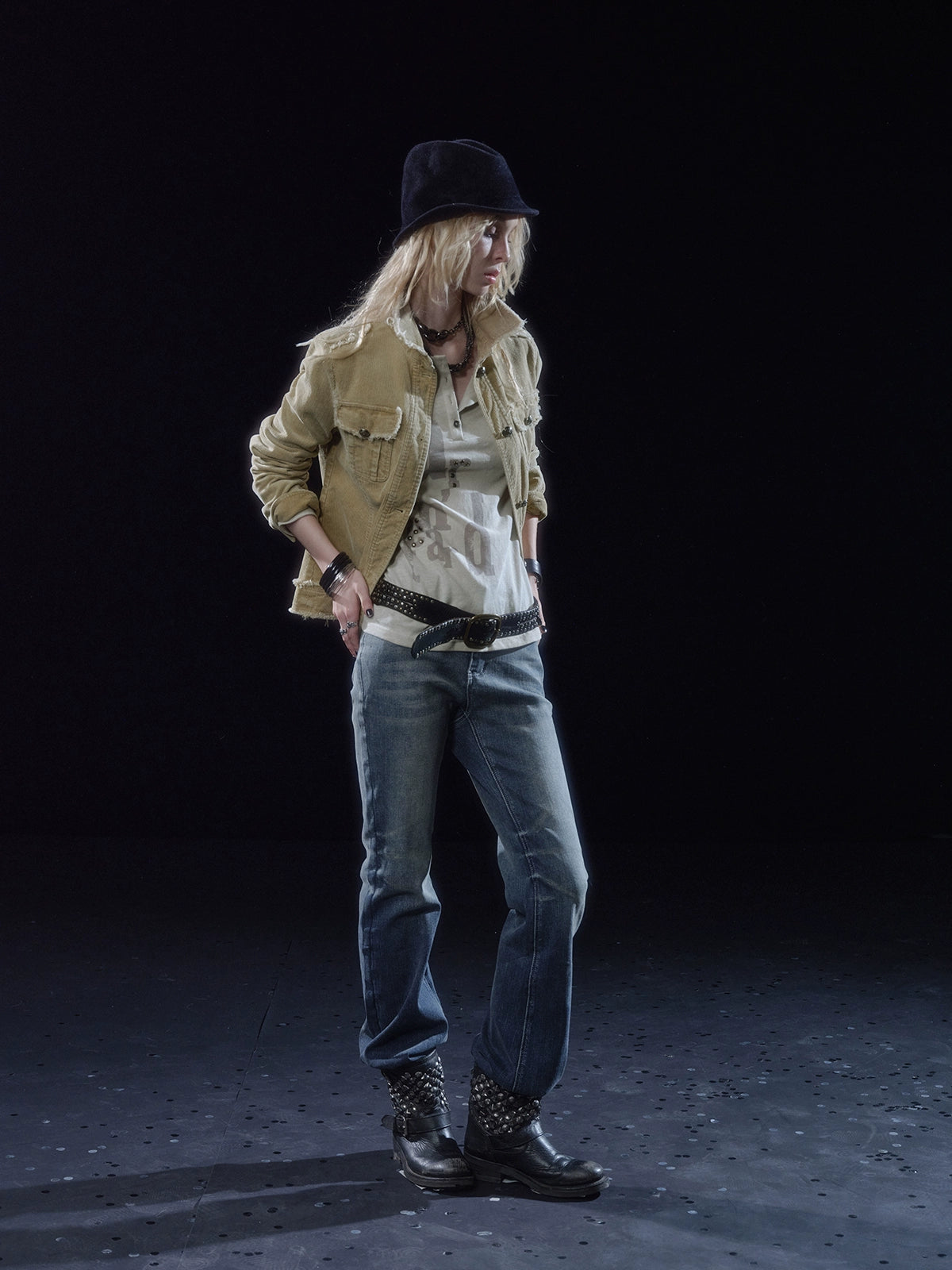 Vintage Washed Flare Jeans WAT0013