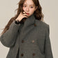 Scarf Collar Double Breasted Wool Coat WDB0003