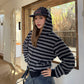 Stripe Knit Zip Hoodie CYE0086