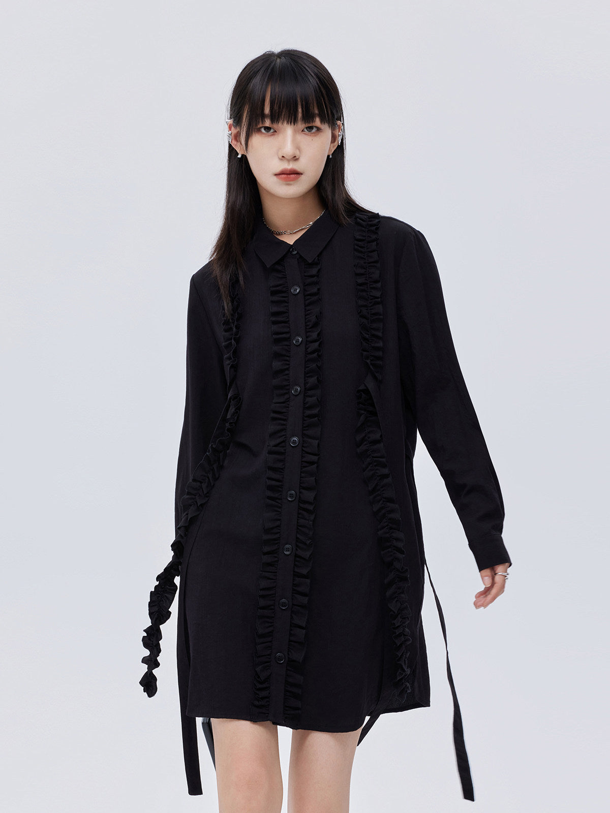 Small Frill Shirt Dress SHN0032