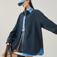 Color-Block Layered Oversized Shirt FER0072