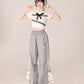 Gray Preppy Casual Pants KLS0003