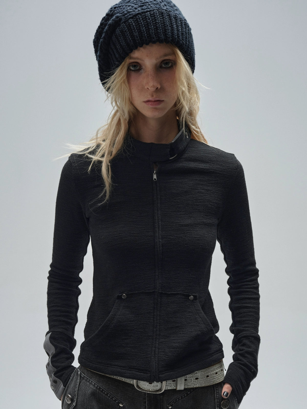 Stand Collar Metal Ring Jacket WAT0015