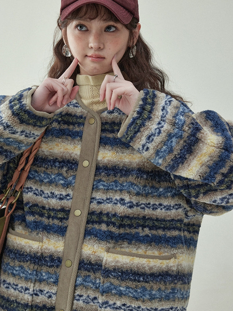 Ethnic Pattern Knit Jacket AMU0044