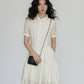 Plain Tiered Shirt Dress VAS0103