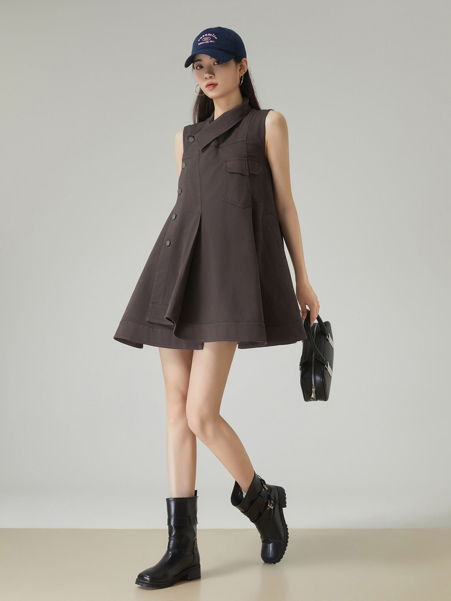 Asymmetric Design Sleeveless Dress FER0090