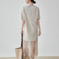 Flower Motif T-Shirt / Sparkling Mesh Skirt FER0151