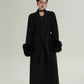 Fur Cuff Long Coat SRS0403