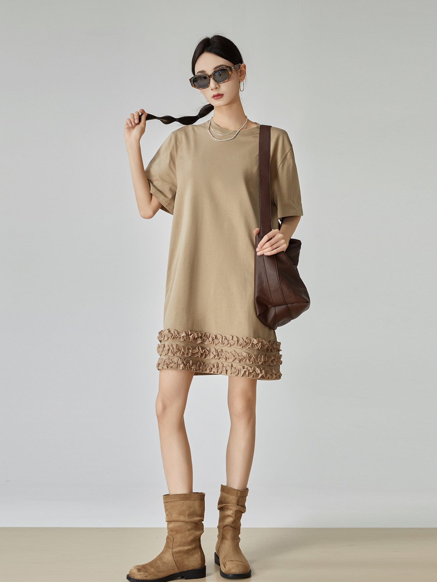 Churu Frill T-Shirt Mini Dress FER0129