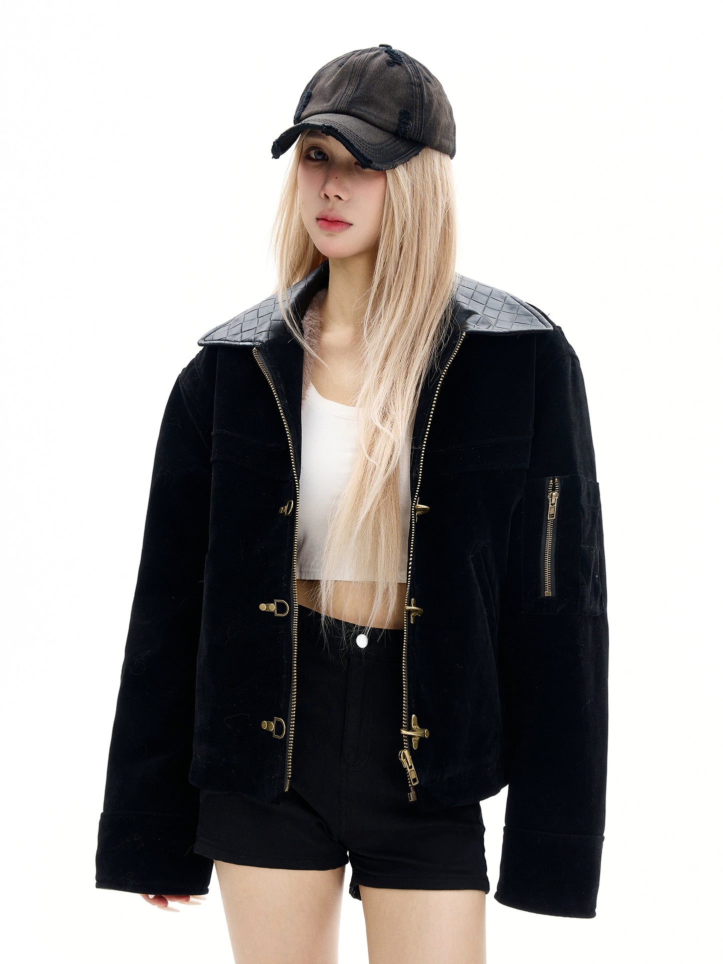 Vintage Buckle Leather Jacket MAD0016