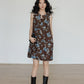 Retro Flower Design Sleeveless Dress VAS0102