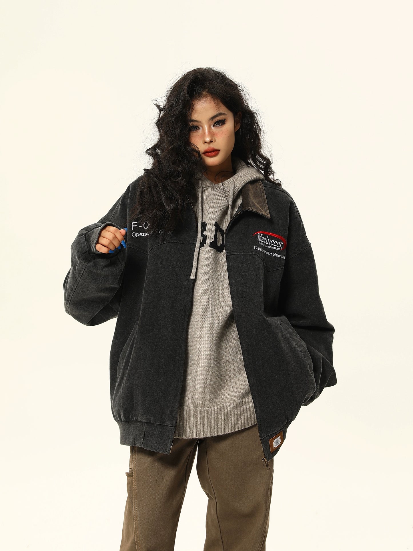 Vintage Trendy Workwear Jacket WDZ0037