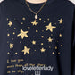 Star Print Cotton T-Shirt / Denim Mini Skirt LLA0661