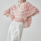 Sheer Border Pattern Polo Sweater FER0351