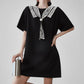 Race-Switching Sailor Collar Mini Dress FER0274